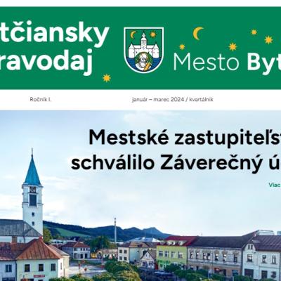 Mesto Bytča vydáva vlastný 